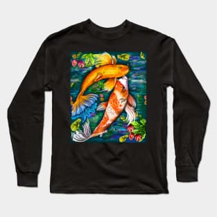 Most popular top 10 Best fishing gifts for fish lovers. Japanese landscape aquatic carp Koi fish Long Sleeve T-Shirt